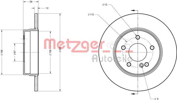 Metzger 6110218 - Гальмівний диск autozip.com.ua