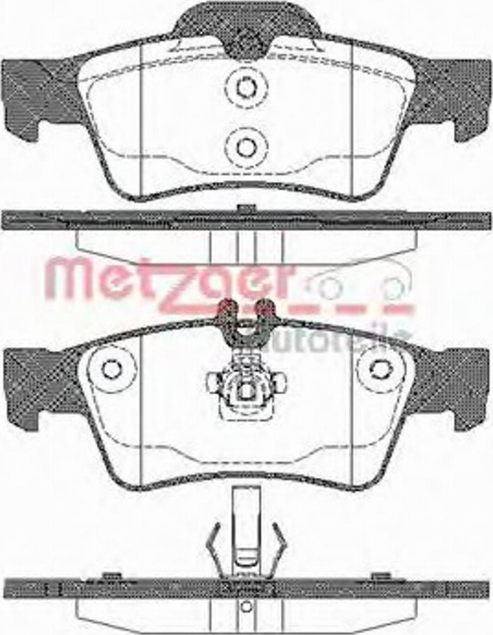 Metzger 099100 - Гальмівні колодки, дискові гальма autozip.com.ua