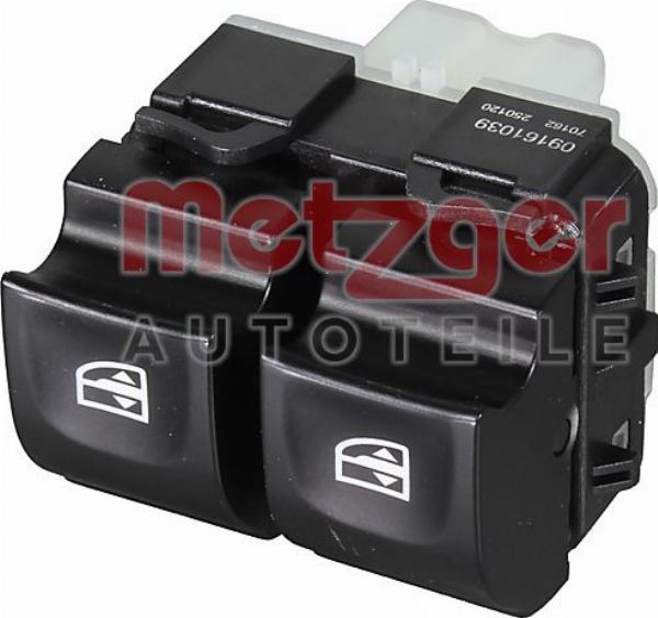 Metzger 09161039 - Вимикач, стеклолод'емнік autozip.com.ua