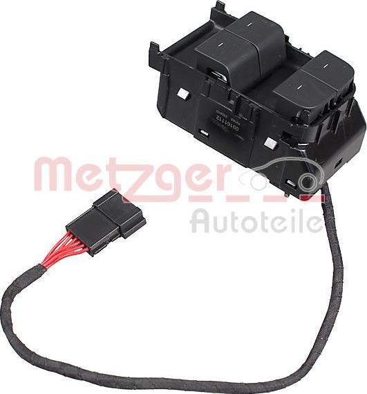Metzger 09161112 - Вимикач, стеклолод'емнік autozip.com.ua