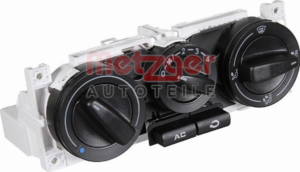 Metzger 09161138 - Елементи управління, опалення / вентиляція autozip.com.ua