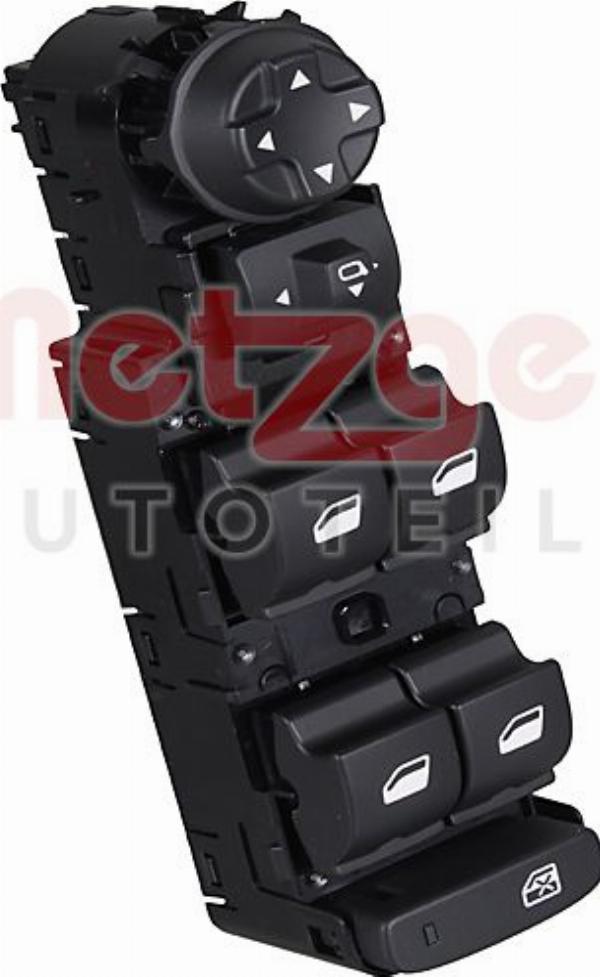 Metzger 09161249 - Вимикач, стеклолод'емнік autozip.com.ua