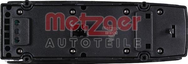 Metzger 09161252 - Вимикач, стеклолод'емнік autozip.com.ua