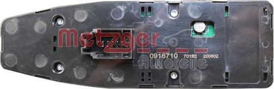 Metzger 0916710 - Вимикач, стеклолод'емнік autozip.com.ua