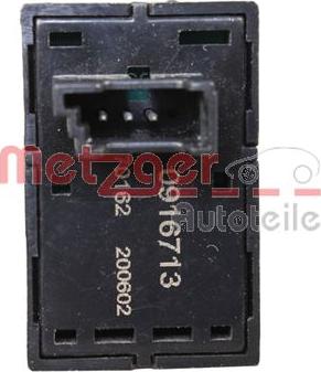 Metzger 0916713 - Вимикач, стеклолод'емнік autozip.com.ua