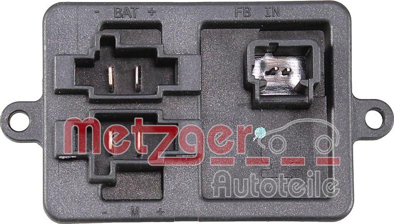 Metzger 0917698 - Опір, реле, вентилятор салону autozip.com.ua