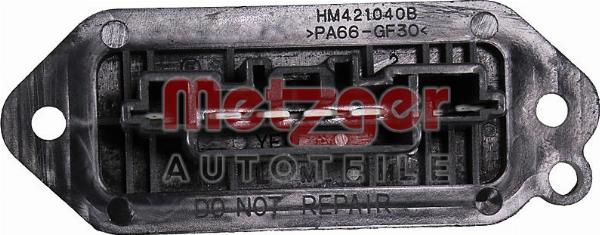 Metzger 0917863 - Опір, реле, вентилятор салону autozip.com.ua