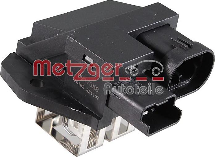 Metzger 0917359 - Додатковий резистор, електромотор - вентилятор радіатора autozip.com.ua