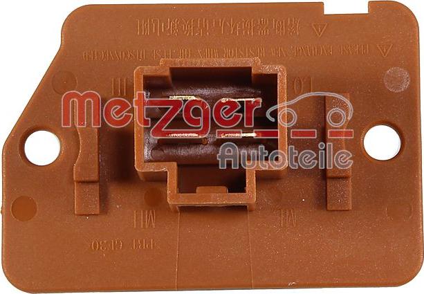 Metzger 0917751 - Опір, реле, вентилятор салону autozip.com.ua