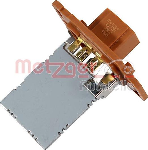 Metzger 0917751 - Опір, реле, вентилятор салону autozip.com.ua