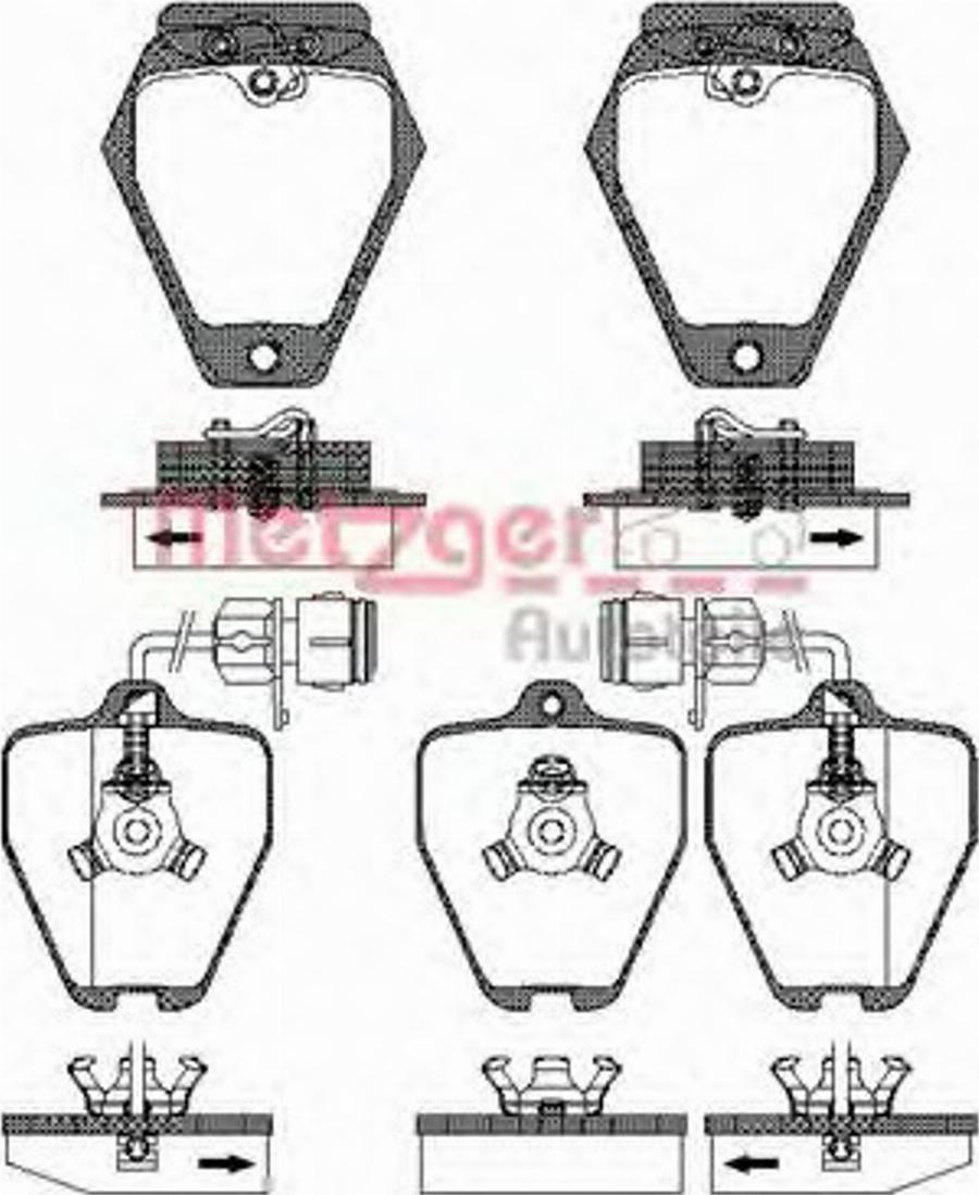 Metzger 050802 - Гальмівні колодки, дискові гальма autozip.com.ua