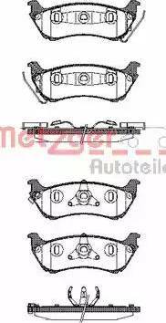 Metzger 1170746 - Гальмівні колодки, дискові гальма autozip.com.ua