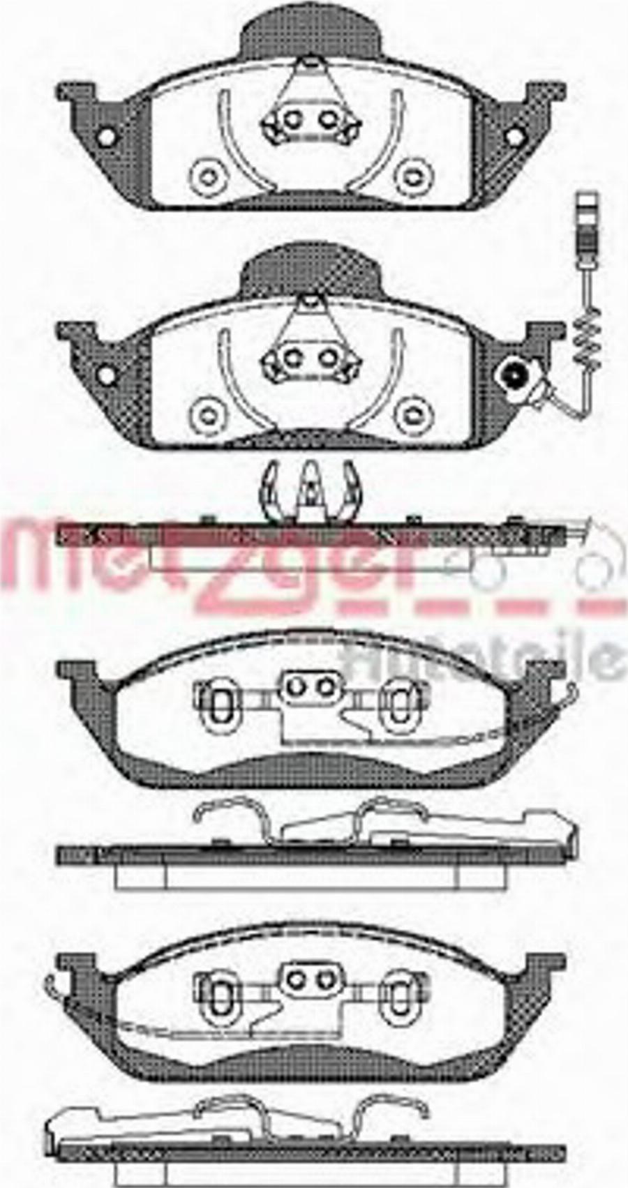 Metzger 069701 - Гальмівні колодки, дискові гальма autozip.com.ua