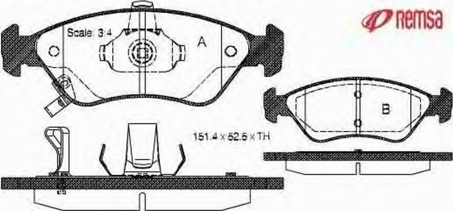 Metzger 064802 - Гальмівні колодки, дискові гальма autozip.com.ua