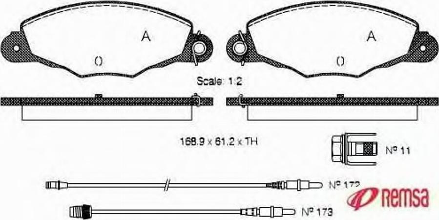 Metzger 065904 - Гальмівні колодки, дискові гальма autozip.com.ua