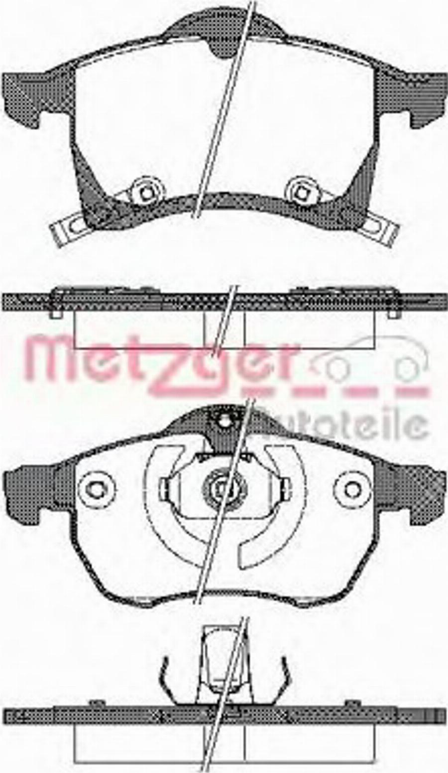 Metzger 068302 - Гальмівні колодки, дискові гальма autozip.com.ua