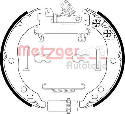 Metzger 0152019 - Комплект гальм, ручник, парковка autozip.com.ua