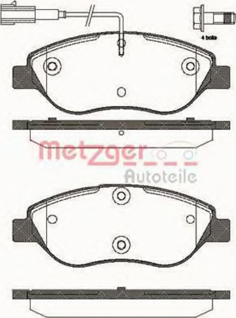 Metzger 0860.02 - Гальмівні колодки, дискові гальма autozip.com.ua