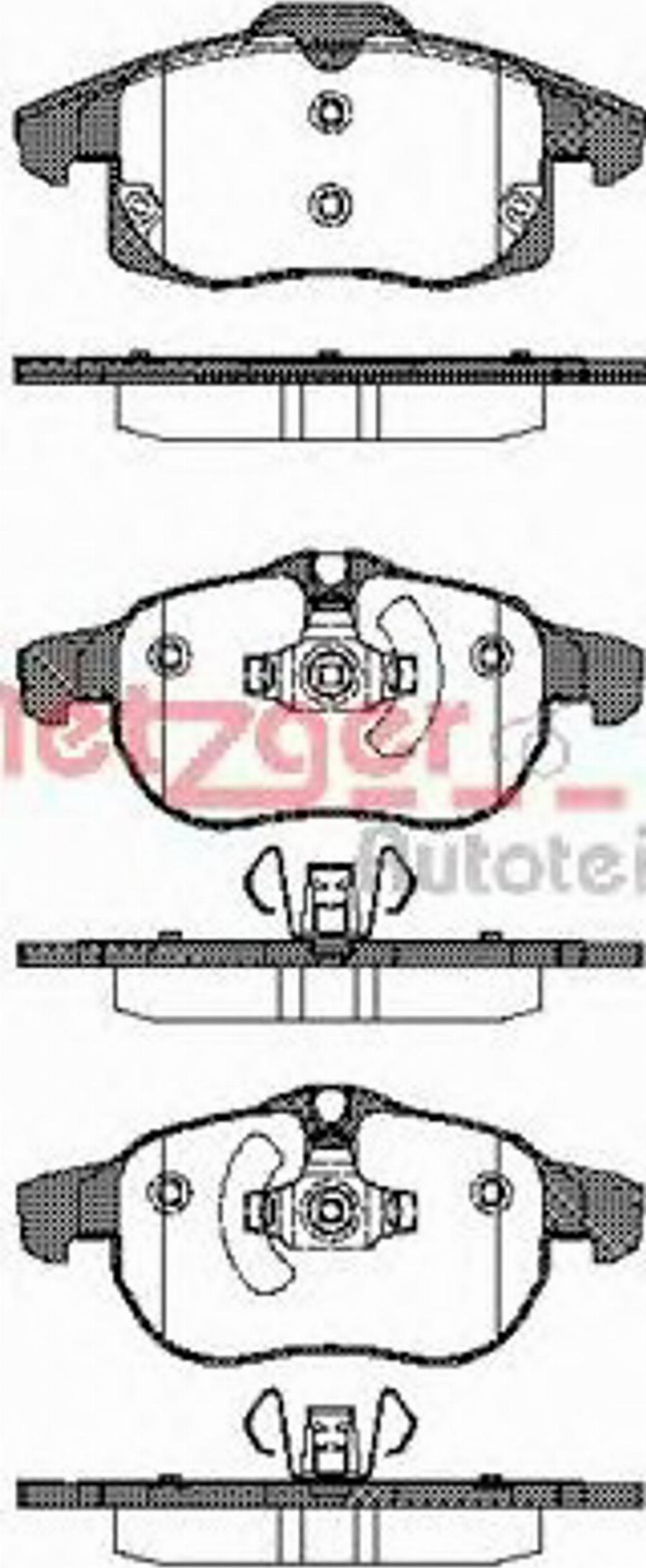 Metzger 088840 - Гальмівні колодки, дискові гальма autozip.com.ua