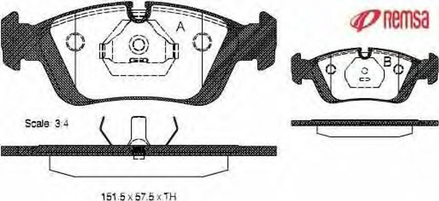 Metzger 038400 - Гальмівні колодки, дискові гальма autozip.com.ua