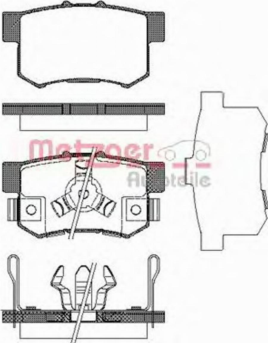 Metzger 032504 - Гальмівні колодки, дискові гальма autozip.com.ua