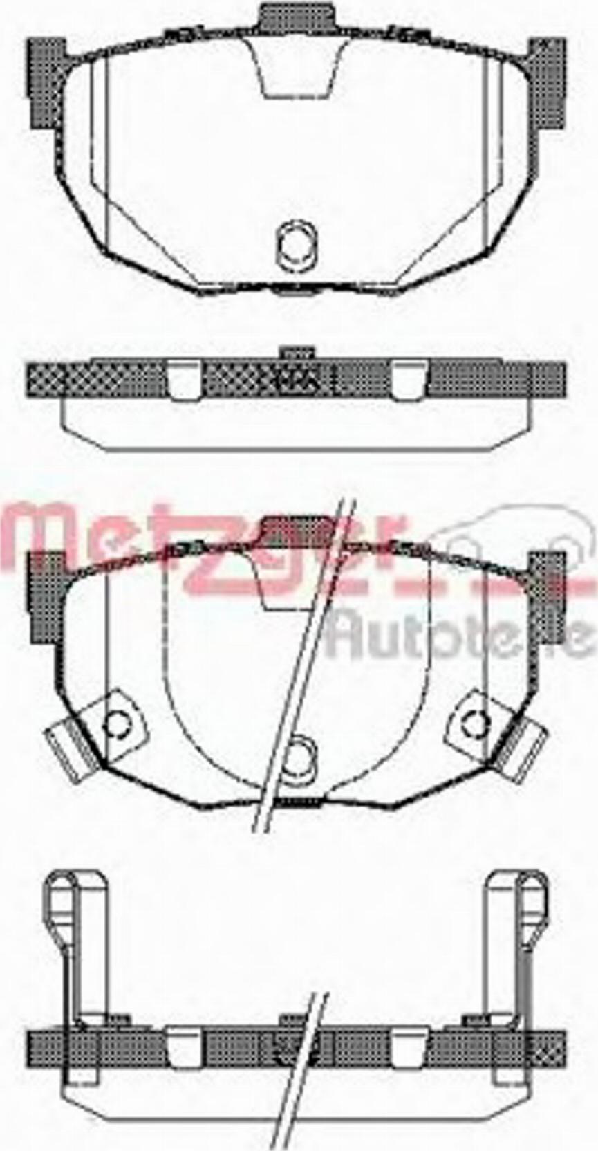 Metzger 029422 - Гальмівні колодки, дискові гальма autozip.com.ua