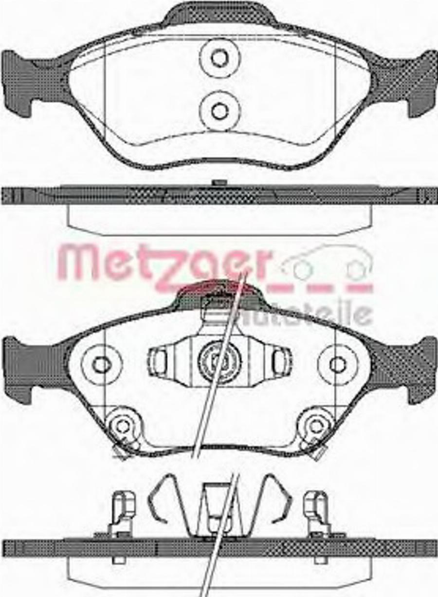 Metzger 076612 - Гальмівні колодки, дискові гальма autozip.com.ua