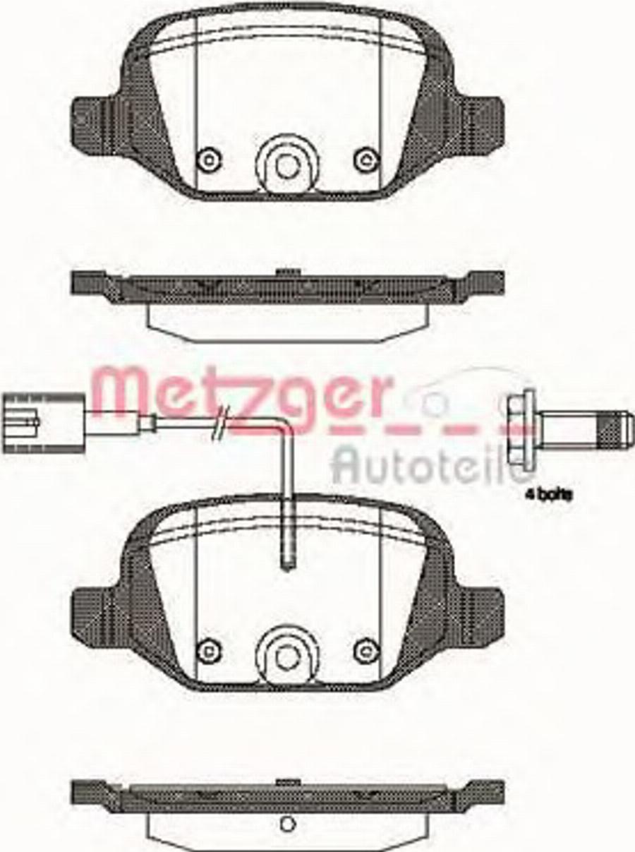 Metzger 072712 - Гальмівні колодки, дискові гальма autozip.com.ua