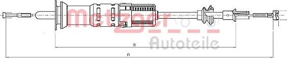 Metzger 19.211E - Трос, управління зчепленням autozip.com.ua