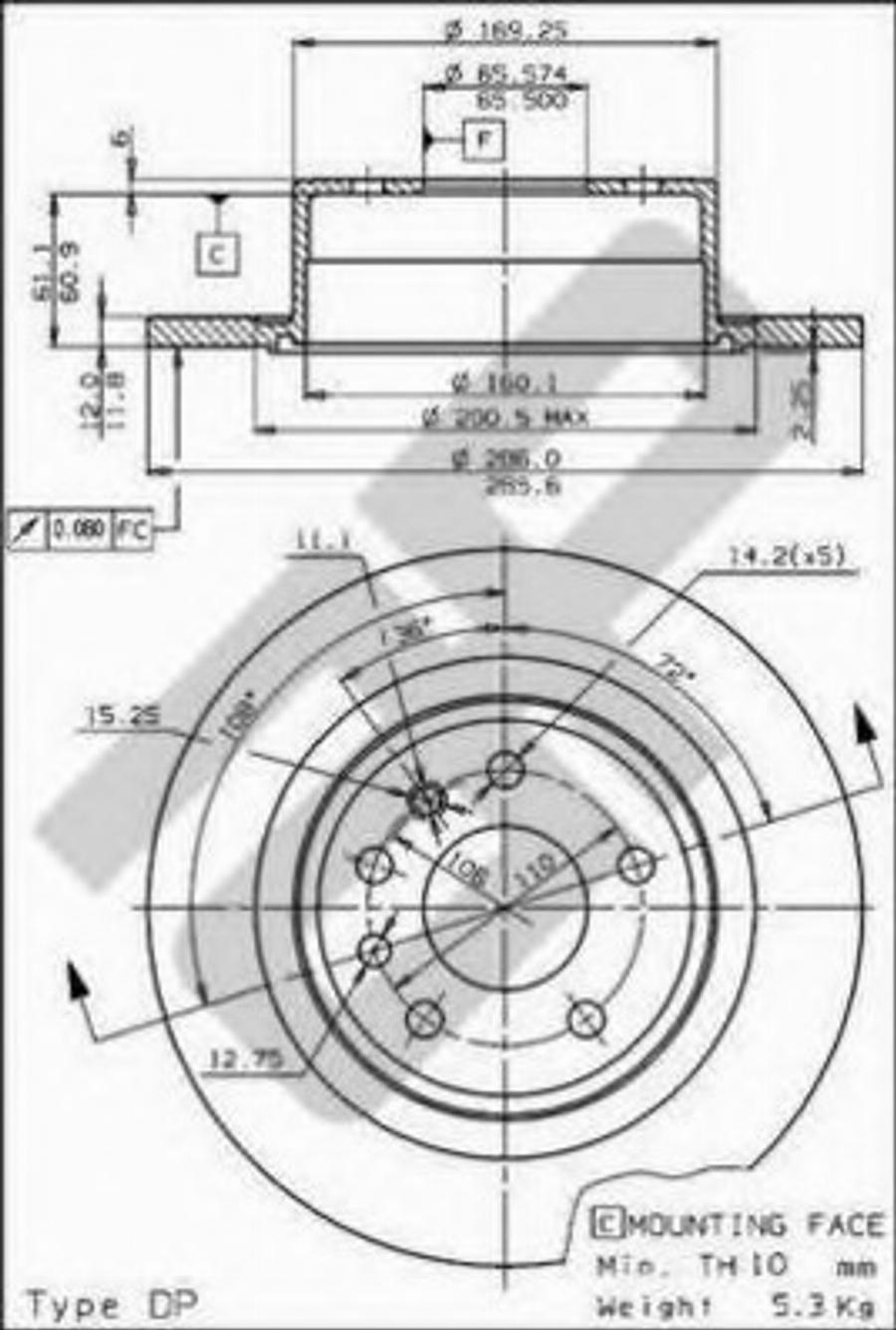 Metzger 14508 - Гальмівний диск autozip.com.ua