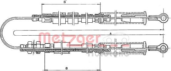 Metzger 1401.3 - Трос, гальмівна система autozip.com.ua