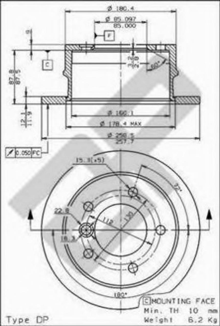 Metzger 14811 - Гальмівний диск autozip.com.ua