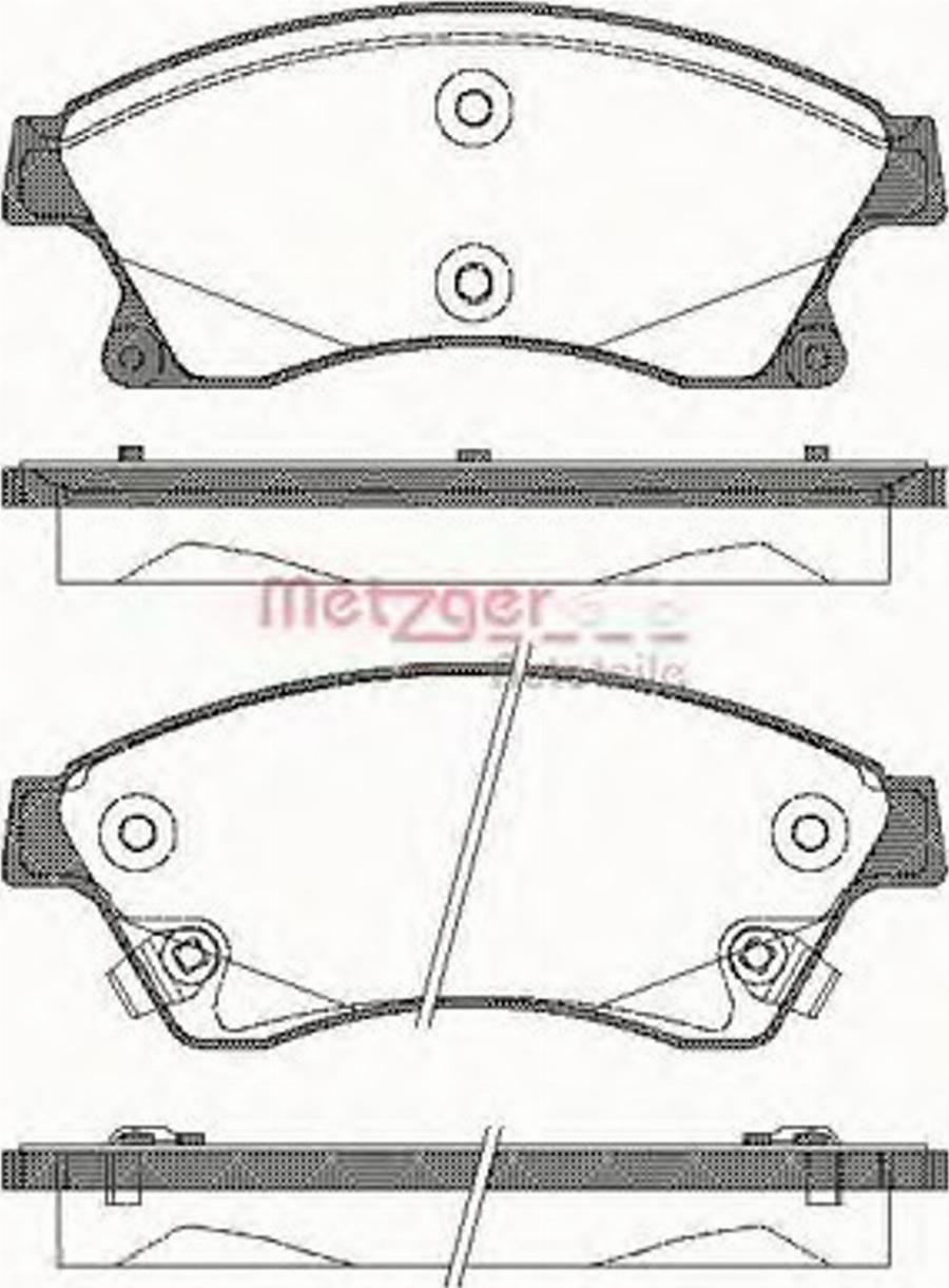 Metzger 143112 - Гальмівні колодки, дискові гальма autozip.com.ua