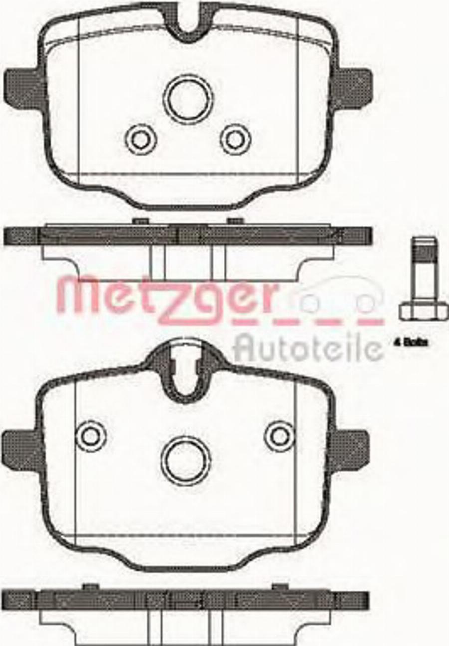 Metzger 143300 - Гальмівні колодки, дискові гальма autozip.com.ua