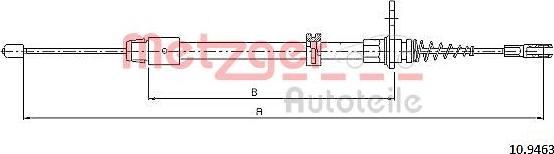 Metzger 10.9463 - Трос, гальмівна система autozip.com.ua