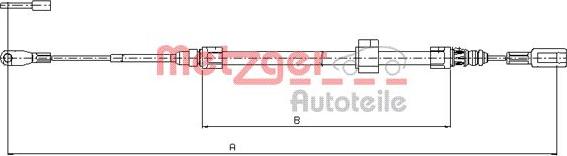 Metzger 10.9881 - Трос, гальмівна система autozip.com.ua