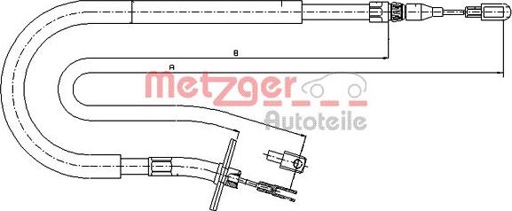 Metzger 10.9875 - Трос, гальмівна система autozip.com.ua