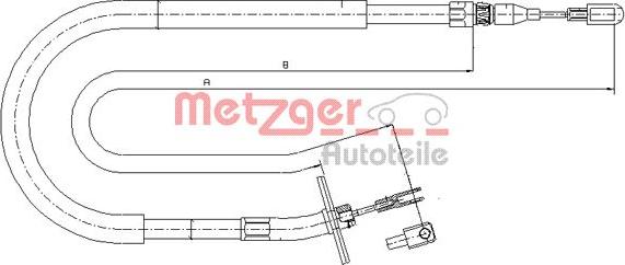 Metzger 10.9876 - Трос, гальмівна система autozip.com.ua