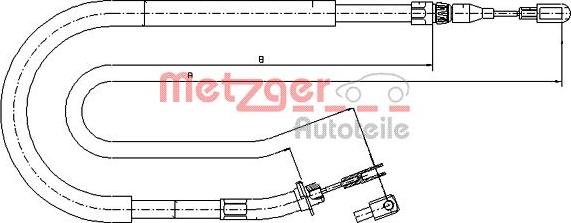 Metzger 10.9873 - Трос, гальмівна система autozip.com.ua
