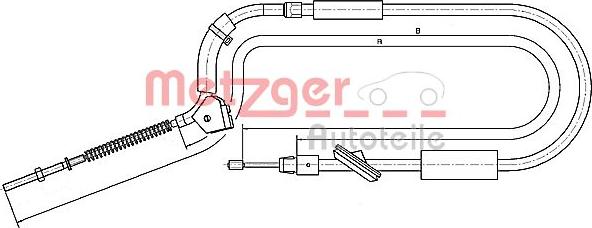 Metzger 10.9335 - Трос, гальмівна система autozip.com.ua