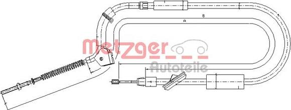 Metzger 10.9332 - Трос, гальмівна система autozip.com.ua