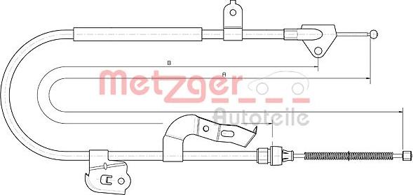 Metzger 10.4510 - Трос, гальмівна система autozip.com.ua