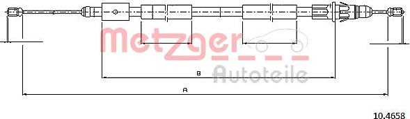 Metzger 10.4658 - Трос, гальмівна система autozip.com.ua