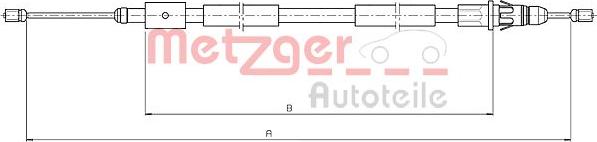 Metzger 10.4657 - Трос, гальмівна система autozip.com.ua