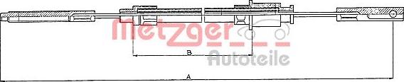 Metzger 10.468 - Трос, гальмівна система autozip.com.ua