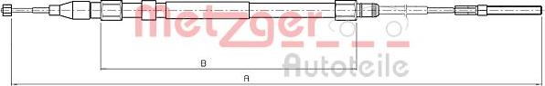 Metzger 10.4266 - Трос, гальмівна система autozip.com.ua