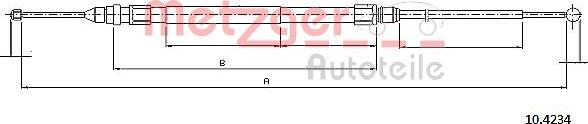 Metzger 10.4234 - Трос, гальмівна система autozip.com.ua