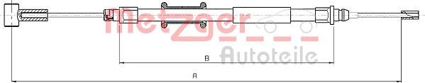 Metzger 10.4745 - Трос, гальмівна система autozip.com.ua