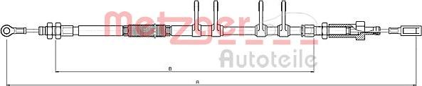 Metzger 10.4743 - Трос, гальмівна система autozip.com.ua