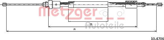 Metzger 10.4706 - Трос, гальмівна система autozip.com.ua